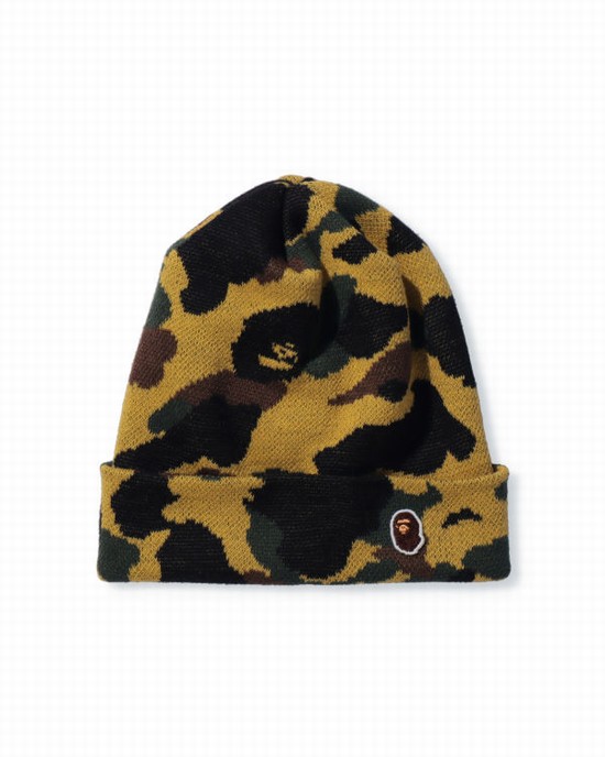 Bape 1st Camo Caps Panske Žlté | SK-4915