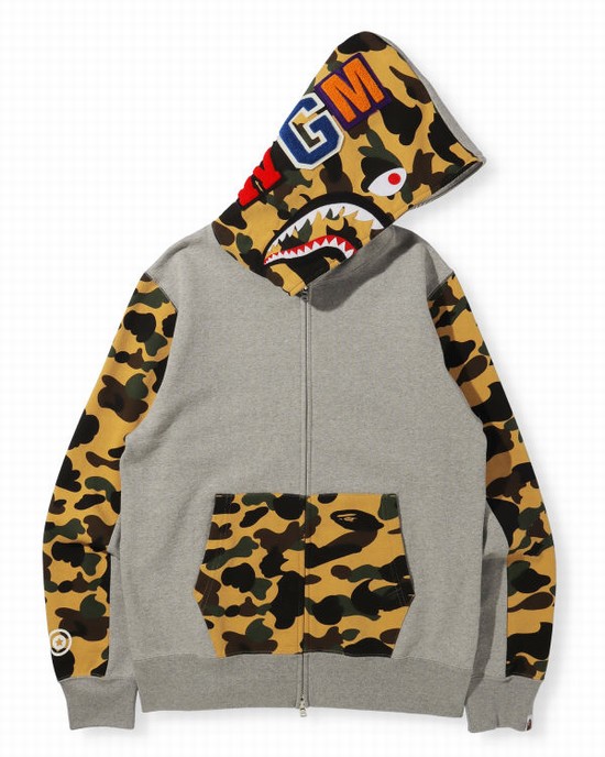 Bape 1st Camo Shark Full Zip Mikiny S Kapucňou Panske Siva | SK-1205