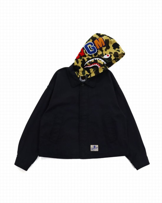 Bape 1st Camo Shark Hood Siroke Topanky Bundy Damske Čierne | SK-5762