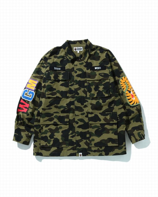 Bape 1st Camo Shark Relaxed Fit Military Kosele Panske Zelene | SK-4592