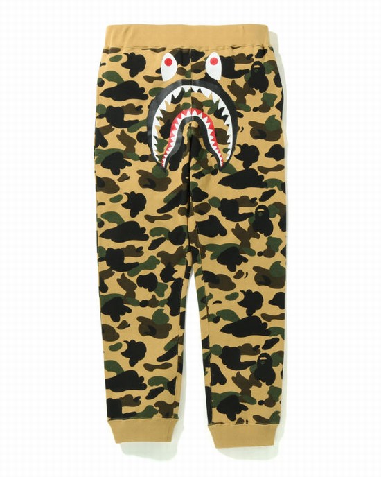 Bape 1st Camo Shark Slim Tepláky Panske Žlté | SK-4691