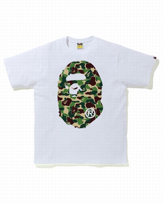 Bape ABC Camo Big Ape Head Tricko Panske Zelene | SK-2598
