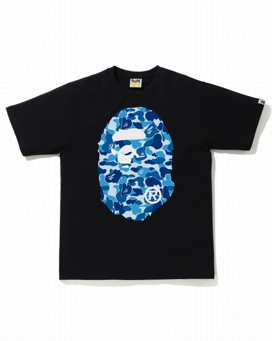 Bape ABC Camo Big Ape Head Tricko Panske Čierne | SK-5076