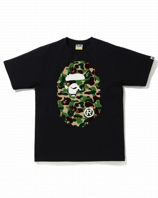 Bape ABC Camo Big Ape Head Tricko Panske Zelene | SK-9265