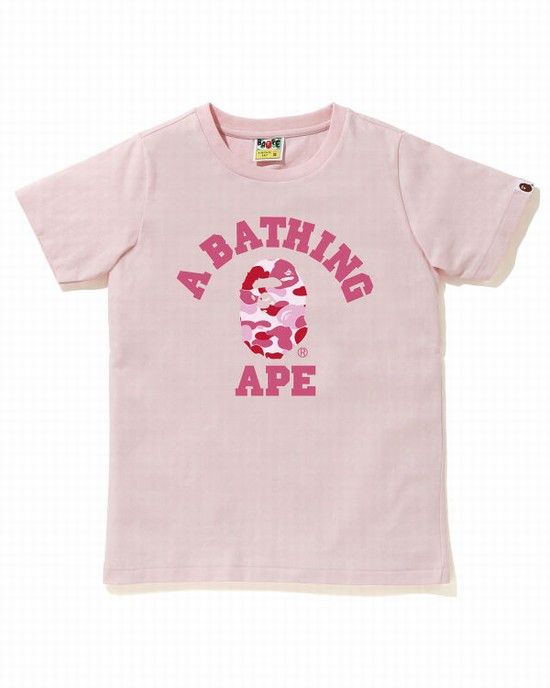 Bape ABC Camo College Tricko Damske Ruzove | SK-5791
