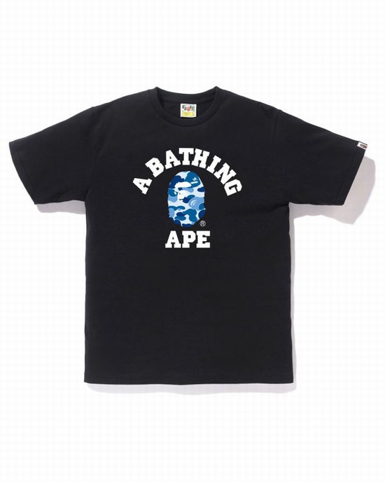 Bape ABC Camo College Tricko Panske Čierne | SK-1305