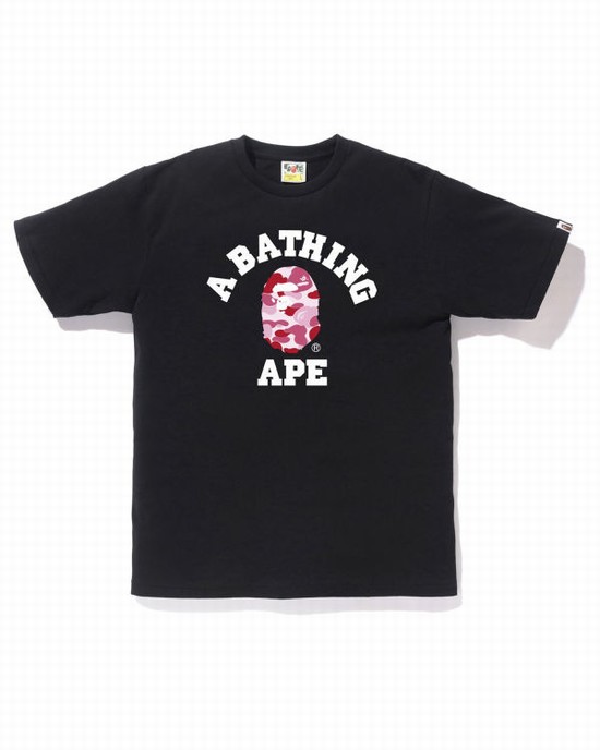 Bape ABC Camo College Tricko Panske Čierne | SK-4281