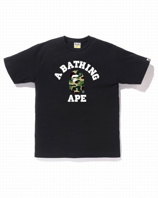 Bape ABC Camo College Tricko Panske Čierne | SK-6572