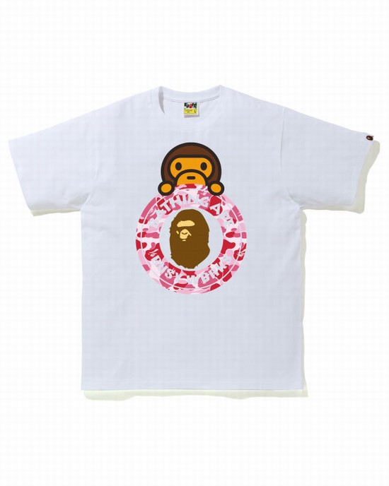 Bape ABC Camo Milo On Busy Pracovná Tricko Panske Ruzove | SK-0869