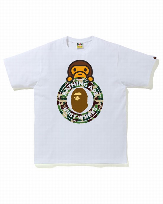 Bape ABC Camo Milo On Busy Pracovná Tricko Panske Zelene | SK-1496