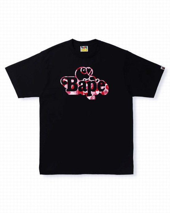 Bape ABC Camo Milo On Tricko Panske Čierne | SK-6723
