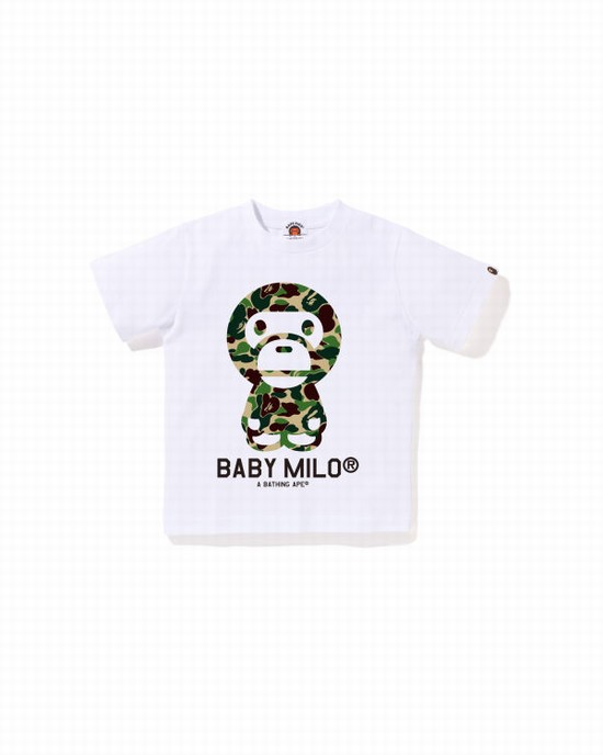 Bape ABC Camo Milo Tricko Detske Biele | SK-9186