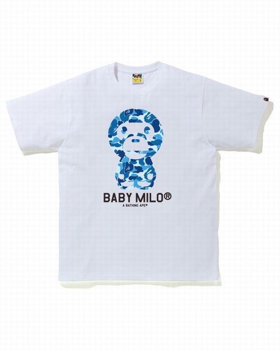 Bape ABC Camo Milo Tricko Panske Modre | SK-7324