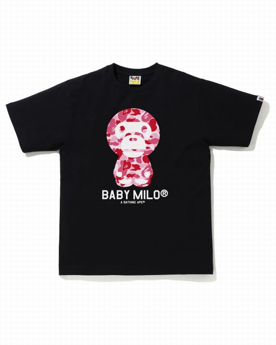 Bape ABC Camo Milo Tricko Panske Ruzove | SK-0874