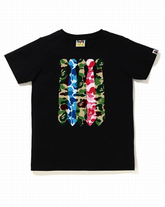 Bape ABC Camo Neck Tricko Damske Čierne | SK-3489