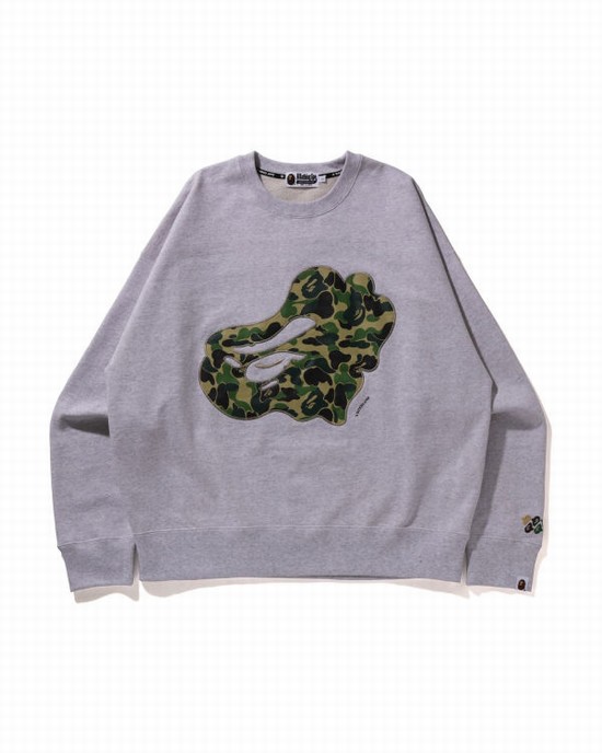Bape ABC Camo Patch Relaxed Fit Crewneck Mikiny Panske Siva | SK-5972