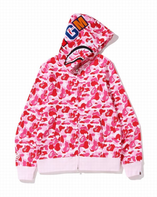 Bape ABC Camo Shark Full Zip Mikiny S Kapucňou Panske Ruzove | SK-4672