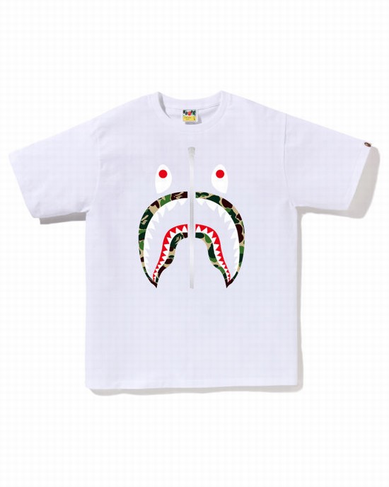 Bape ABC Camo Shark Tricko Panske Biele | SK-5802