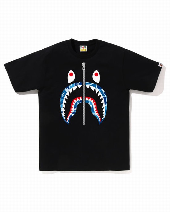 Bape ABC Camo Shark Tricko Panske Čierne | SK-5916
