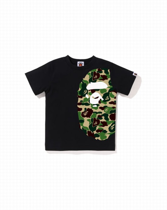 Bape ABC Camo Side Big Ape Head Tricko Detske Čierne | SK-5967