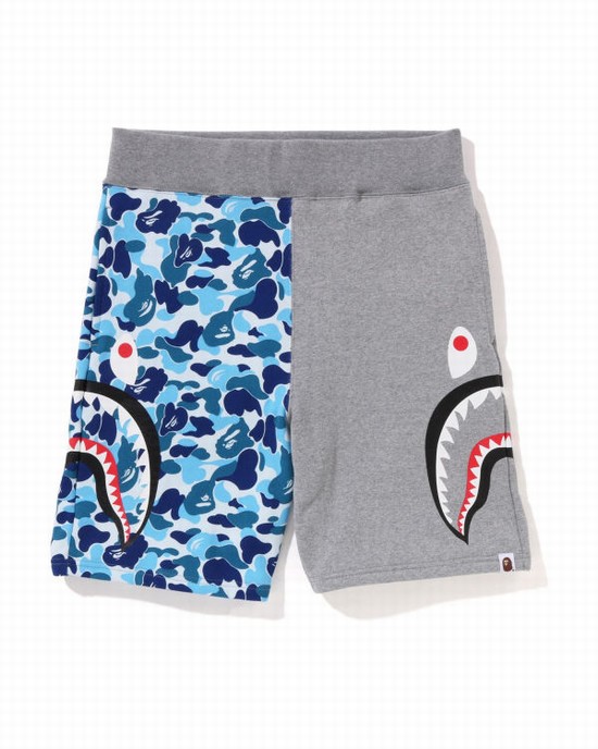 Bape ABC Camo Side Shark Sortky Panske Svetlo Modre | SK-7218