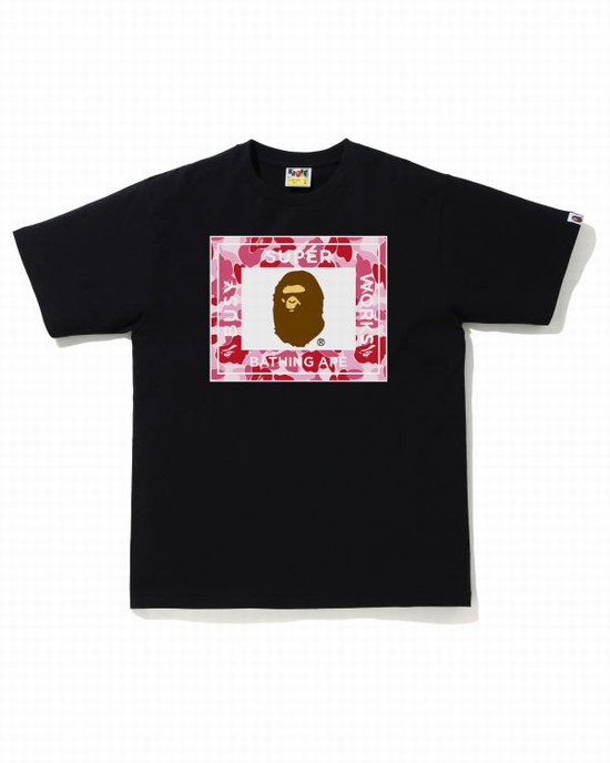 Bape ABC Camo Super Busy Works Tricko Panske Ruzove | SK-0976
