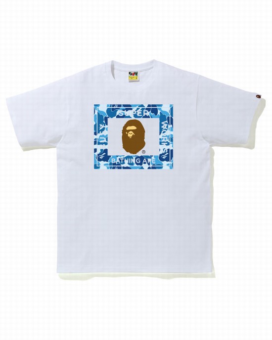 Bape ABC Camo Super Busy Works Tricko Panske Modre | SK-5109