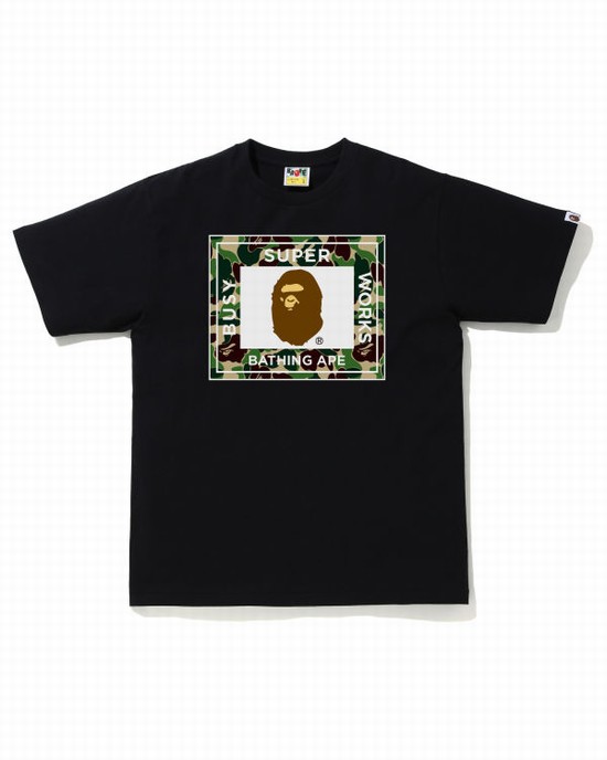 Bape ABC Camo Super Busy Works Tricko Panske Zelene | SK-6205