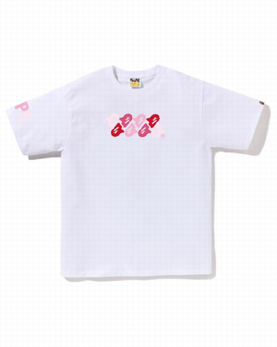 Bape ABC Camo Tricko Panske Biele | SK-8013