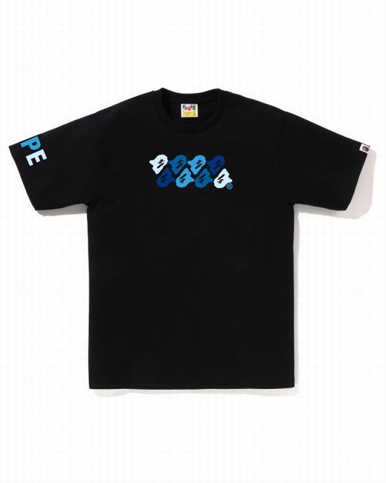 Bape ABC Camo Tricko Panske Čierne | SK-4016