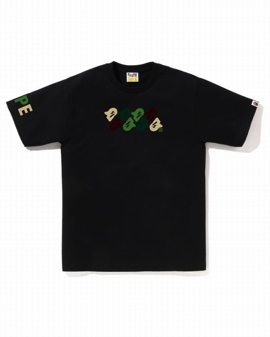 Bape ABC Camo Tricko Panske Čierne | SK-5830