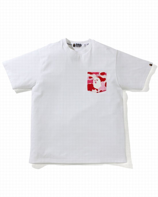 Bape ABC Camo pocket Tricko Panske Ruzove | SK-9581