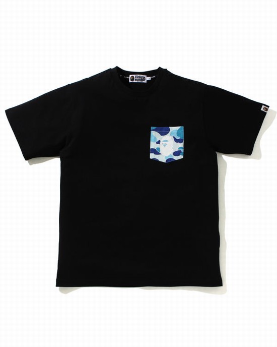 Bape ABC Camo pocket Tricko Panske Svetlo Modre | SK-1920