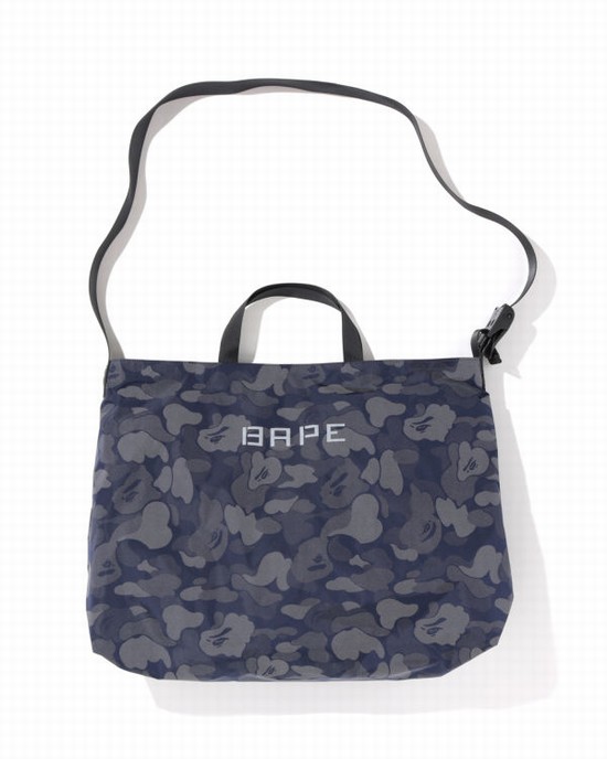 Bape ABC Dot Reflective Taška Cez Rameno Panske Námornícka Modrá Modre | SK-9120