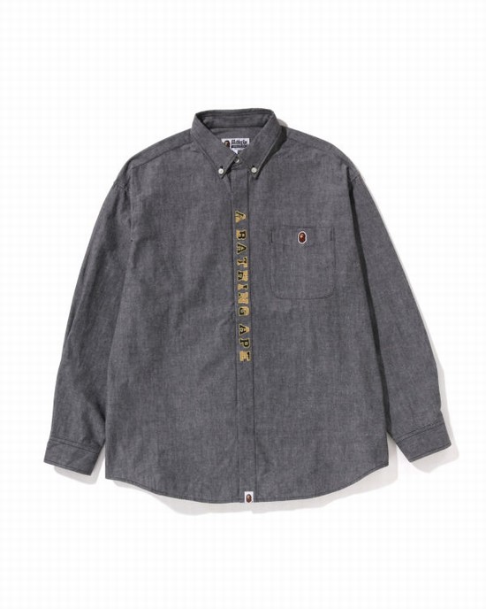 Bape A Bathing Ape Applique BD Loose Fit Kosele Panske Čierne | SK-8539