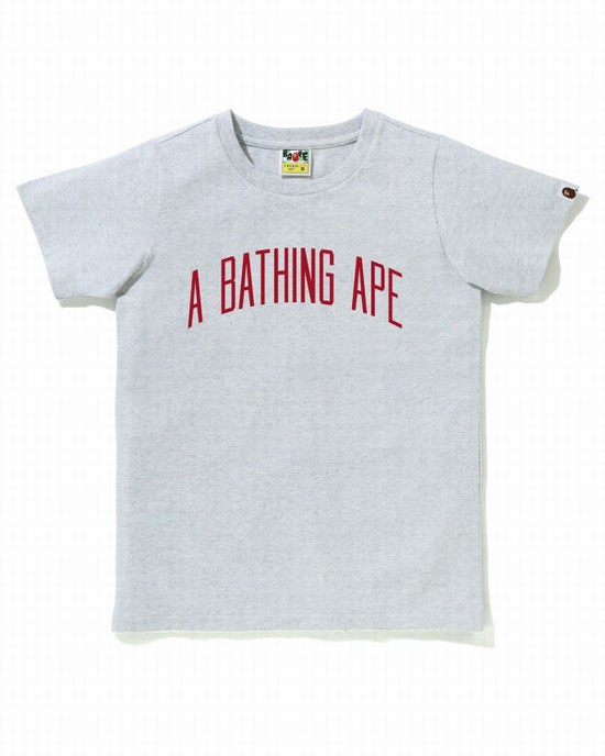 Bape A Bathing Ape Letter Tricko Damske Siva | SK-6581
