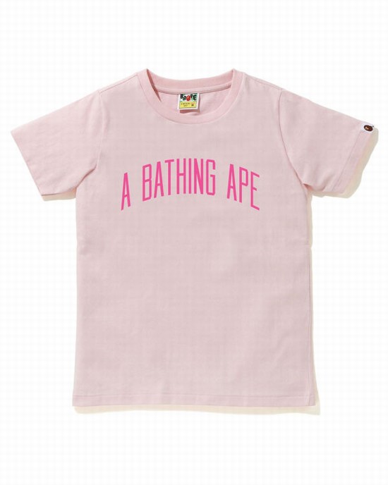 Bape A Bathing Ape Letter Tricko Damske Ruzove | SK-7480