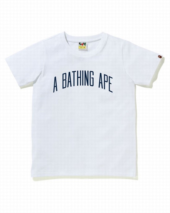 Bape A Bathing Ape Letter Tricko Damske Biele | SK-8965