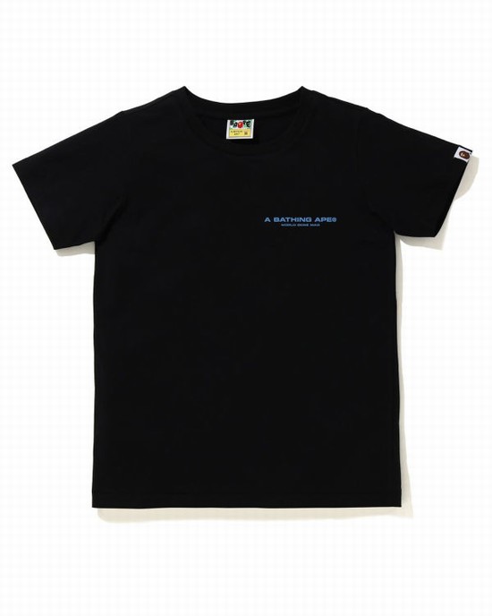 Bape A Bathing Ape Line Camo Tricko Damske Čierne | SK-7639