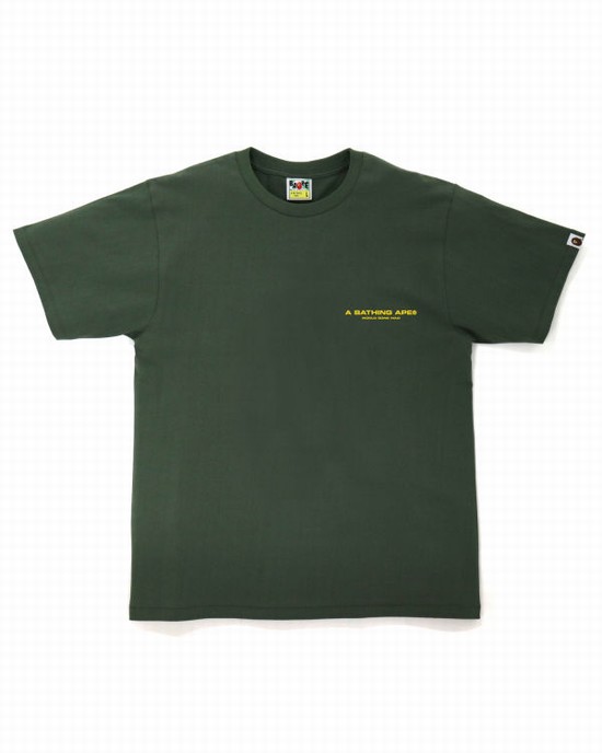 Bape A Bathing Ape Line Camo Tricko Panske Tmavo Zelene | SK-8425