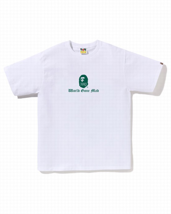 Bape A Bathing Ape Logo Tricko Panske Biele | SK-1956