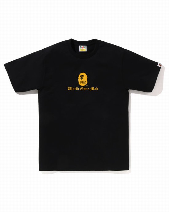 Bape A Bathing Ape Logo Tricko Panske Čierne | SK-8906