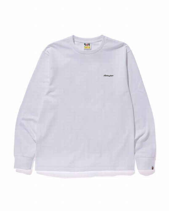 Bape A Bathing Ape Patch Tricko Panske Biele | SK-4152