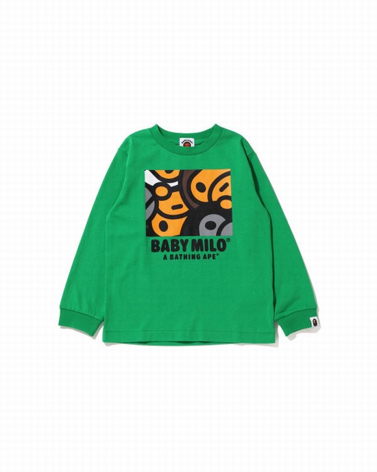 Bape All Milo Mix L/S Tricko Detske Mätové | SK-8617