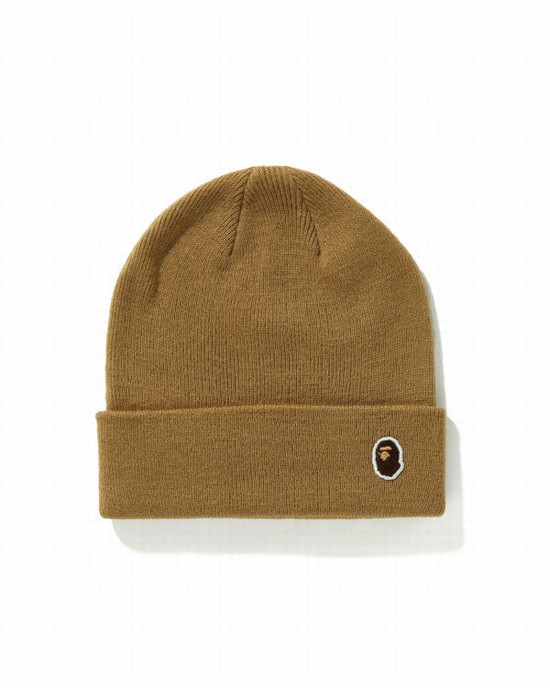 Bape Ape Head One Point Caps Panske Béžové | SK-6079