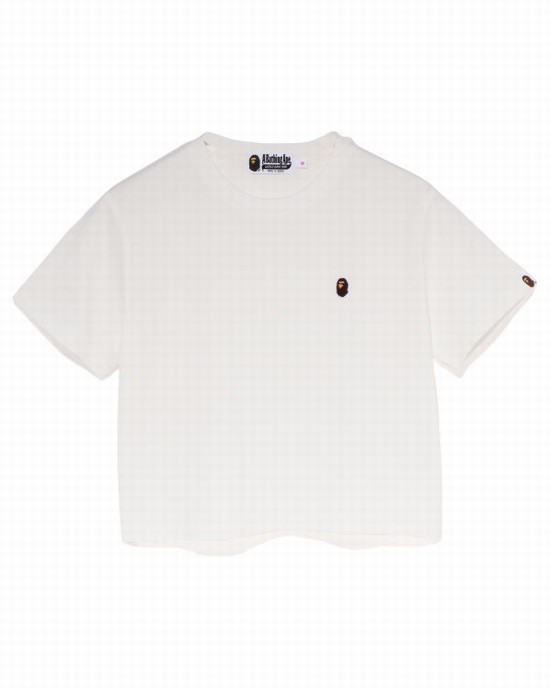 Bape Ape Head One Point Mini Tricko Damske Biele | SK-1076