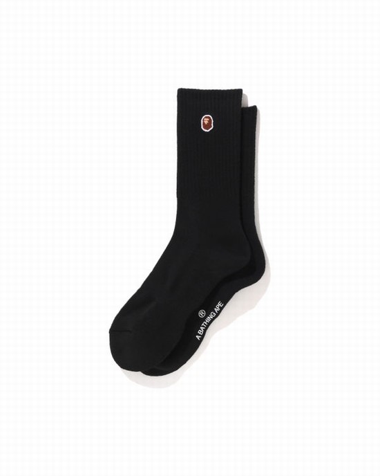 Bape Ape Head One Point Ponozky Panske Čierne | SK-8931