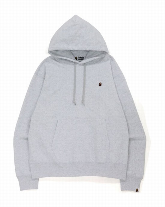 Bape Ape Head One Point Relaxed Fit L/S Mikiny S Kapucňou Panske Siva | SK-0389