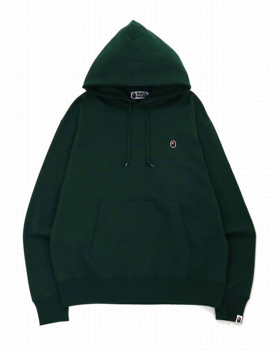 Bape Ape Head One Point Relaxed Fit L/S Mikiny S Kapucňou Panske Tmavo Zelene | SK-5734