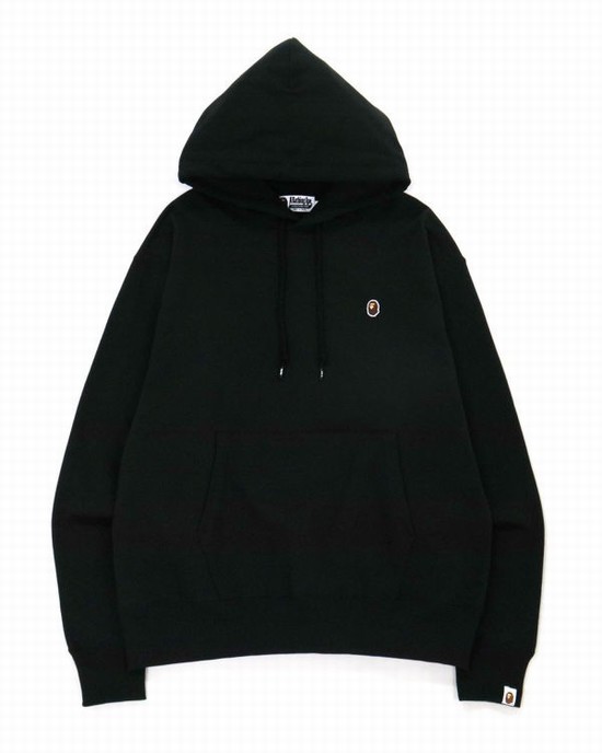 Bape Ape Head One Point Relaxed Fit L/S Mikiny S Kapucňou Panske Čierne | SK-8703